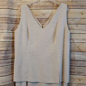 Vintage Daymor Couture Beige beaded dress 20